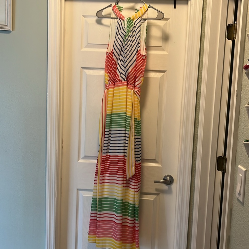 Julia Jordan Stripe Halter Neck Maxi Dress size 2 - Picture 6 of 8